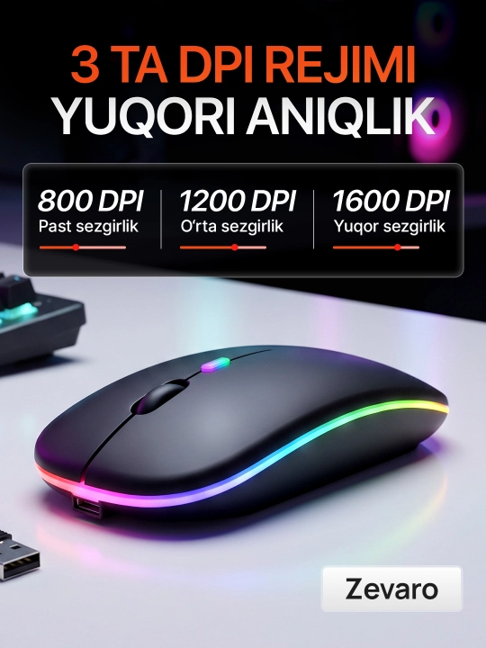 Беспроводная мышка для компьютера, игровая мышь для ноутбука