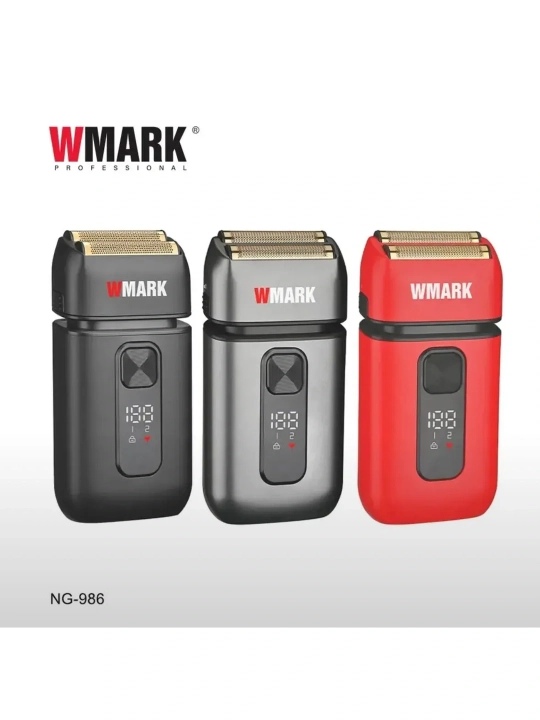 Soqol olish mashinasi WMARK o‘rnatilgan trimmer bilan, simsiz shaver