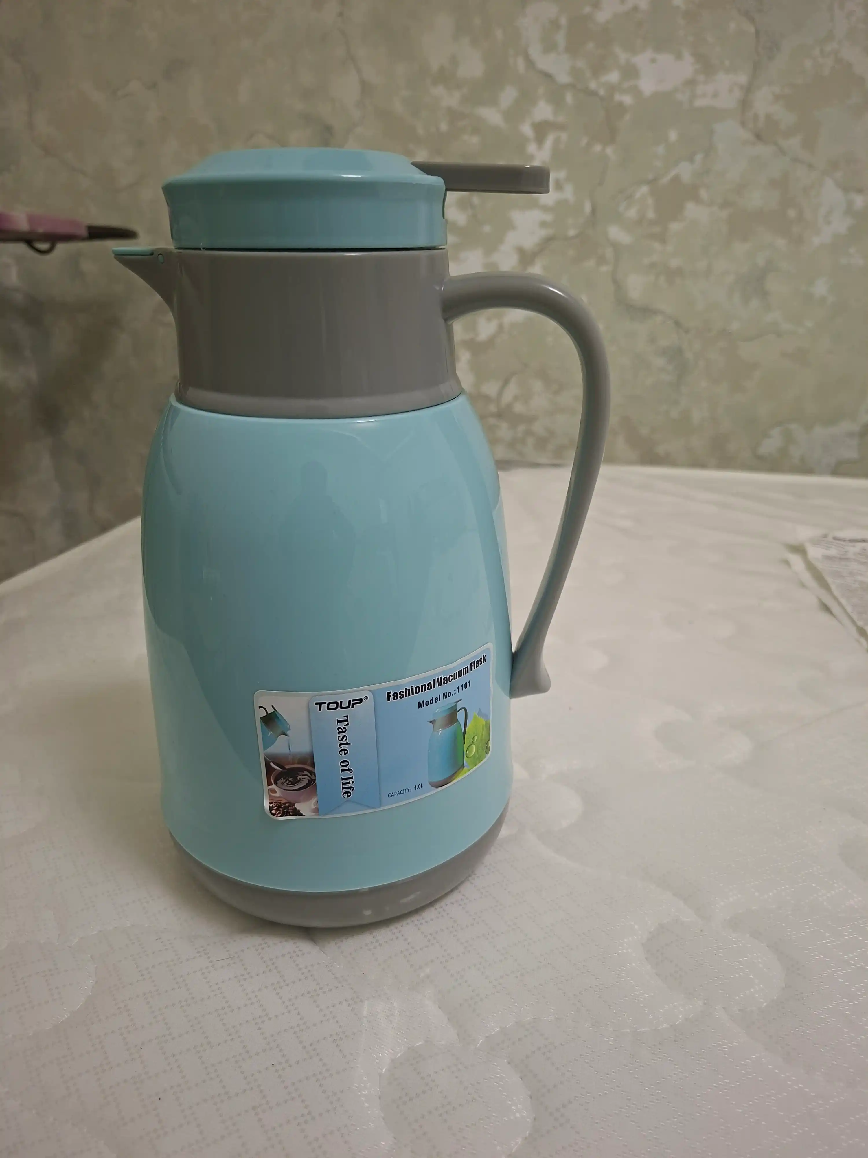 Вакуумный термос-кувшин TOUP, 1 литра, для горячих и холодных напитков, 2 цвета
