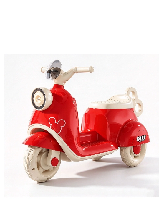Bolalar uchun elektr mototsikl, 3 g‘ildirakli, musiqa, chiroq, 40 kg gacha