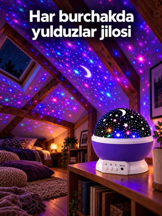 LED светильник в форме Луны, декоративный ночник