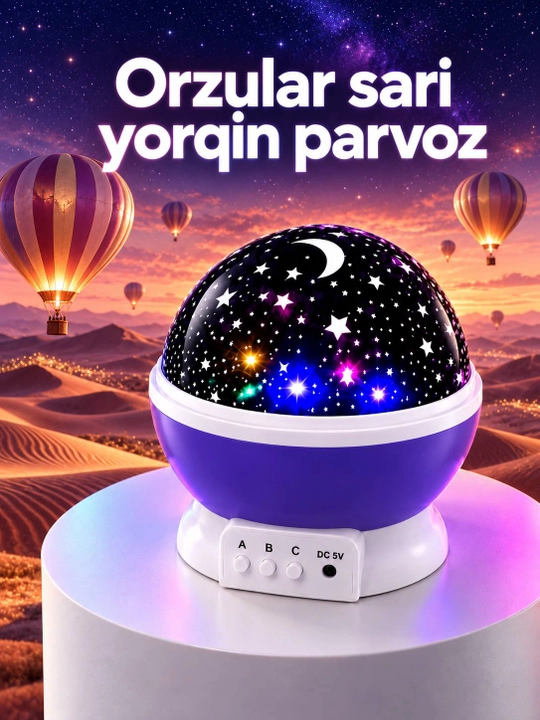 LED светильник в форме Луны, декоративный ночник