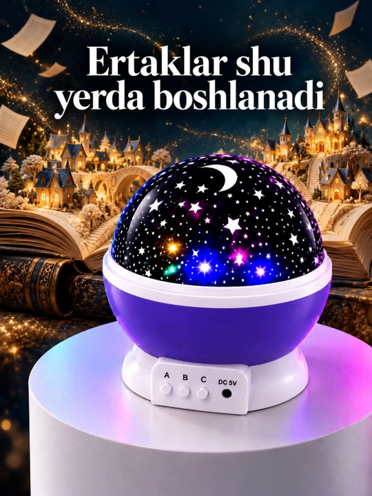 LED светильник в форме Луны, декоративный ночник
