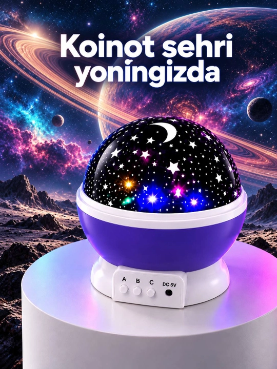 LED светильник в форме Луны, декоративный ночник