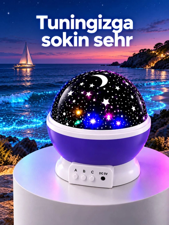 LED светильник в форме Луны, декоративный ночник