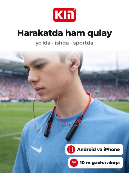 Беспроводная гарнитура KIN KL02, Bluetooth, 5 часов работы, подключение 2 устройств