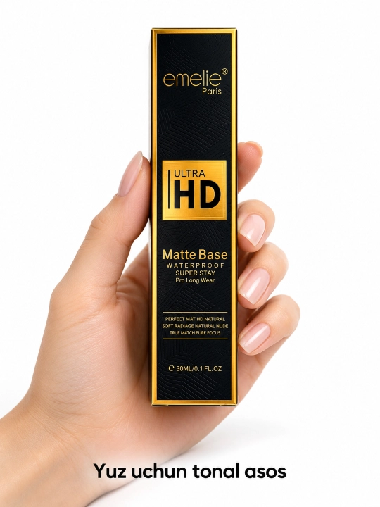 Тональный крем Emelie Paris Ultra HD Matte Base, водостойкий, 30 мл - 