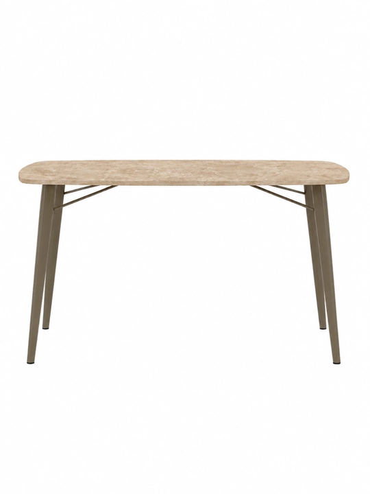 AIKO Geneva oshxona stoli, 6 kishilik, ovqatlanish stoli, metall karkas, 120 x 80 sm