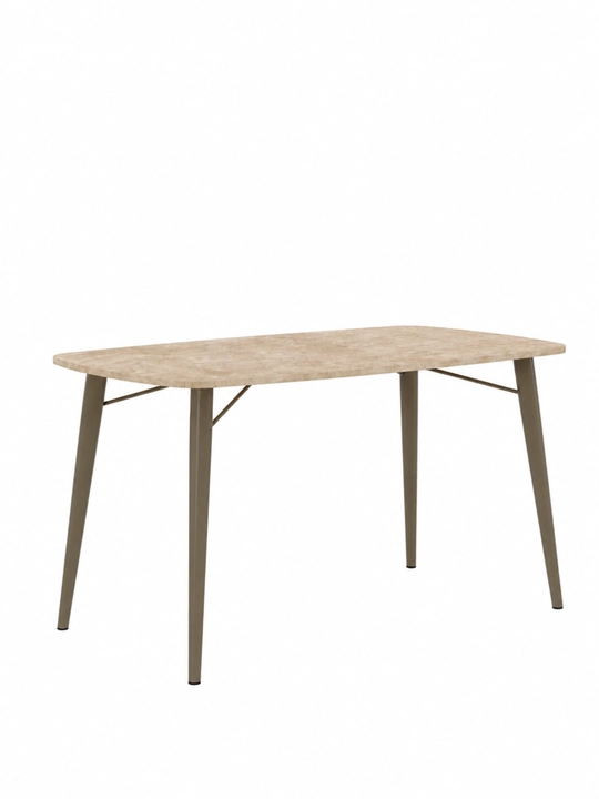AIKO Geneva oshxona stoli, 6 kishilik, ovqatlanish stoli, metall karkas, 120 x 80 sm