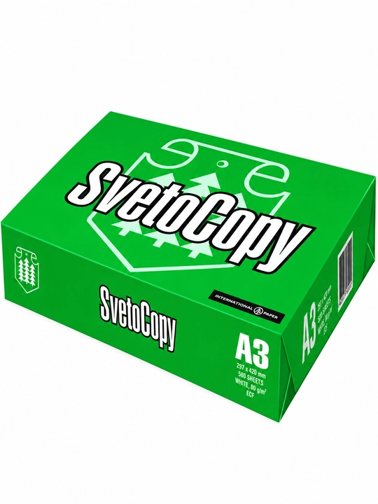 Svetocopy A3 fotokopi qog'ozi, zichligi 80 g, 500 varaq, 5 kg - 