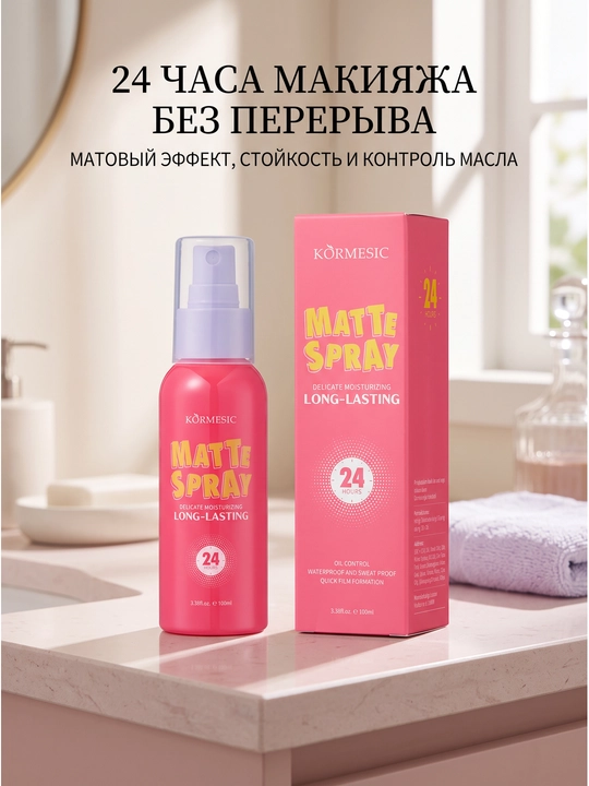 Fiksatsiya uchun matirlovchi sprey, qizil qadoq, namlovchi, yashil qadoq, 100 ml
