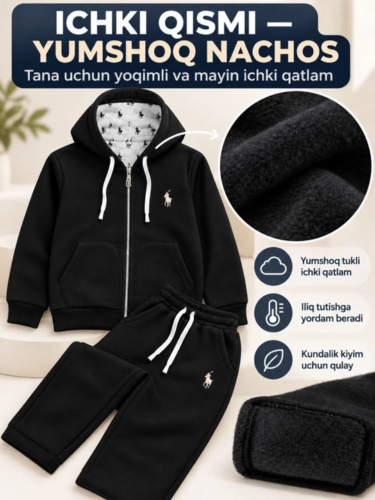 O‘smir o‘g‘il bolalar uchun sport kostyumi