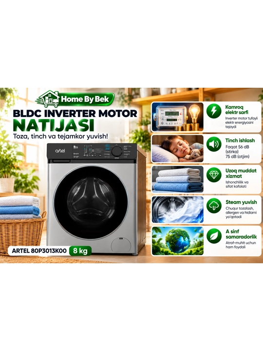 Avtomat Kiryuvish Mashinasi ARTEL WF80P3013K00