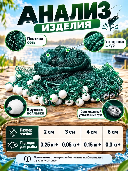 Сеть лесочная для рыбалки и защиты от птиц