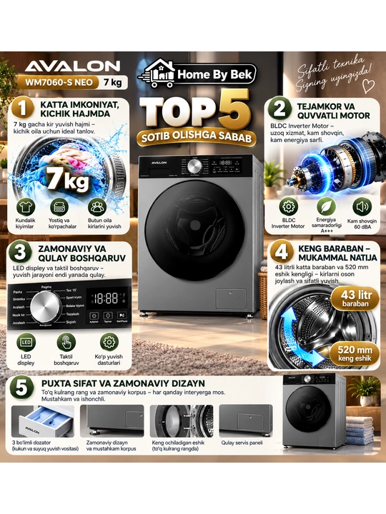 Стиральная машина AVALON WM7060-S NEO