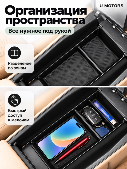 Органайзер, ящик в подлокотник для GAC AION i60