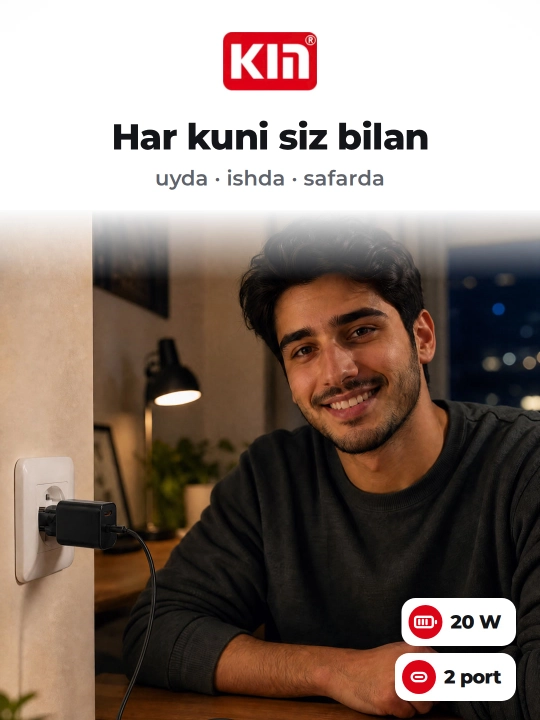 KIN KC27 20W USB-A Type-C quvvatlagich