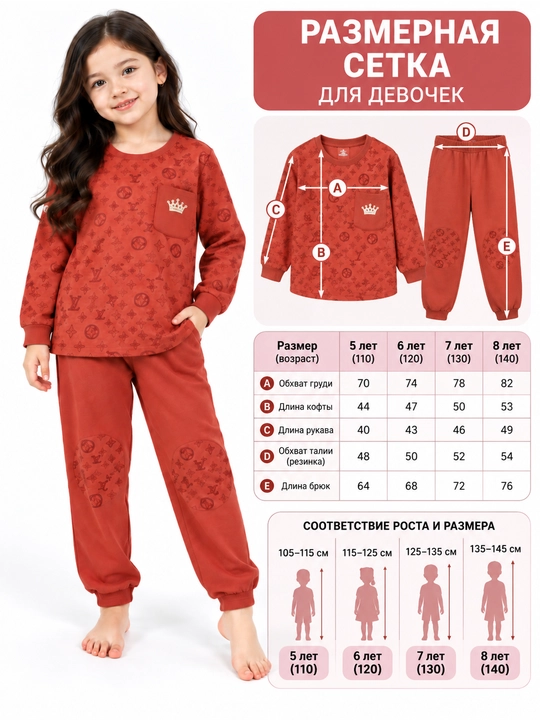 Qiz bolalar uchun pijama,qulay yumshoq uy kiyimi,tungi kiyim,7-8-9-10 yosh