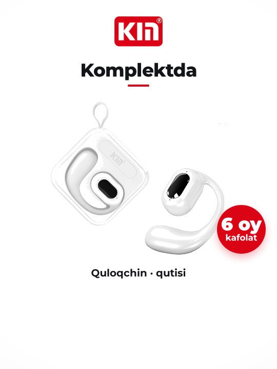 Беспроводной наушник KIN KL30, моно, Bluetooth с микрофоном, накладной