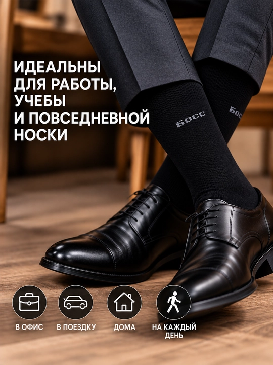 Носки мужские классические, чёрные носки, мужские носки, осенние носки, длинные носки
