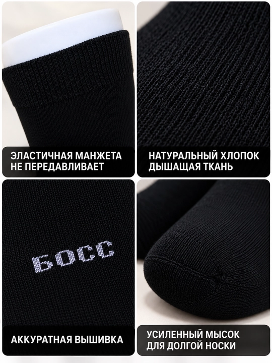 Носки мужские классические, чёрные носки, мужские носки, осенние носки, длинные носки