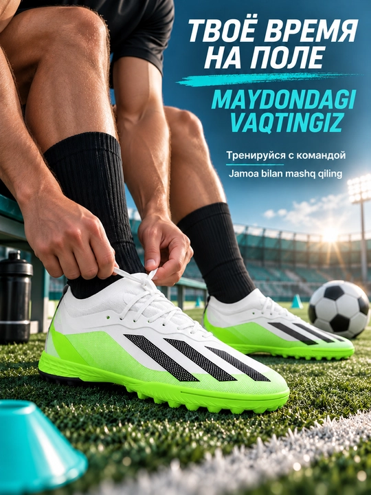Bog‘ichsiz va bog‘ichli futbol butsalari va TF butsalari, erkaklar va o‘smirlar uchun