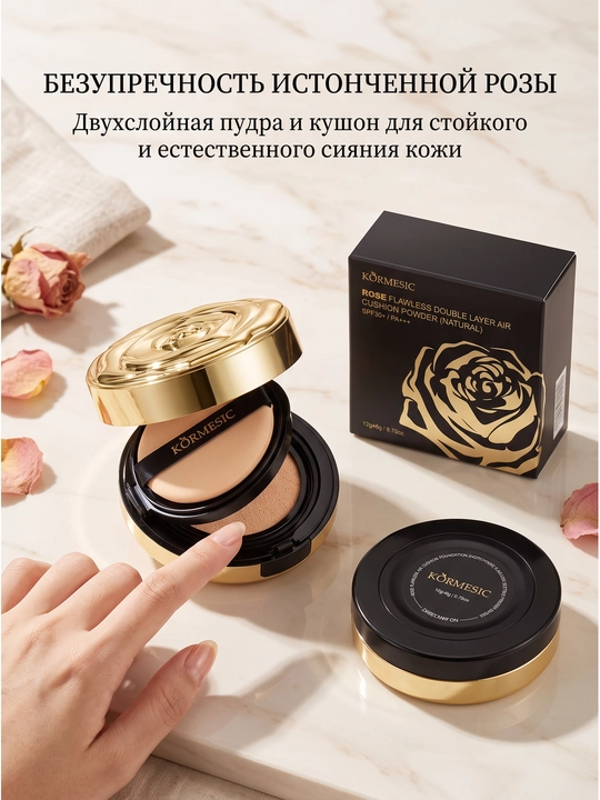 Роза безупречный двухслойный крем-база для лица 12 Г + 8 Г