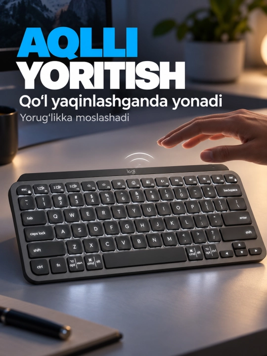 Беспроводная клавиатура LOGITECH MX Keys Mini Bluetooth Illuminated, тихая с подсветкой