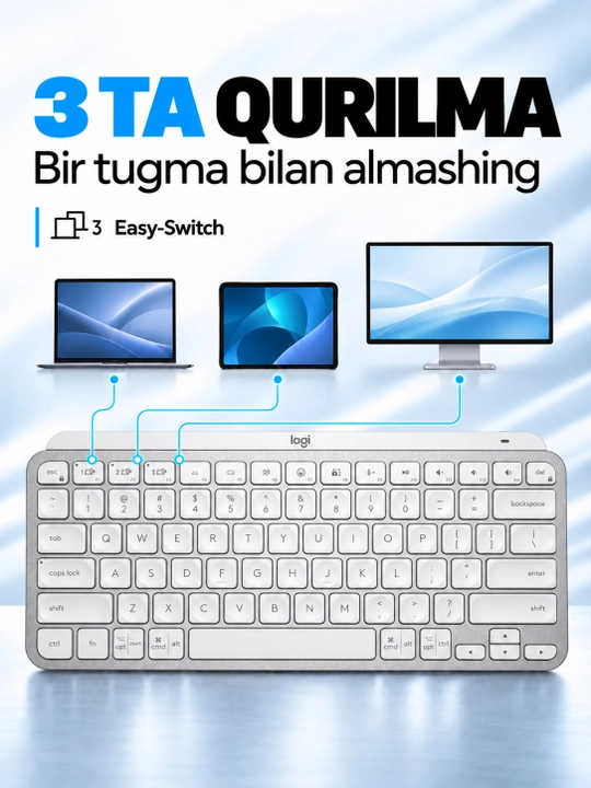 Беспроводная клавиатура LOGITECH MX Keys Mini Bluetooth Illuminated, тихая с подсветкой