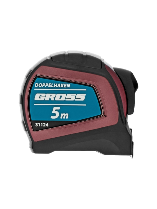 GROSS Doppelhaken ruletkasi, 5 m x 25 mm, 31124