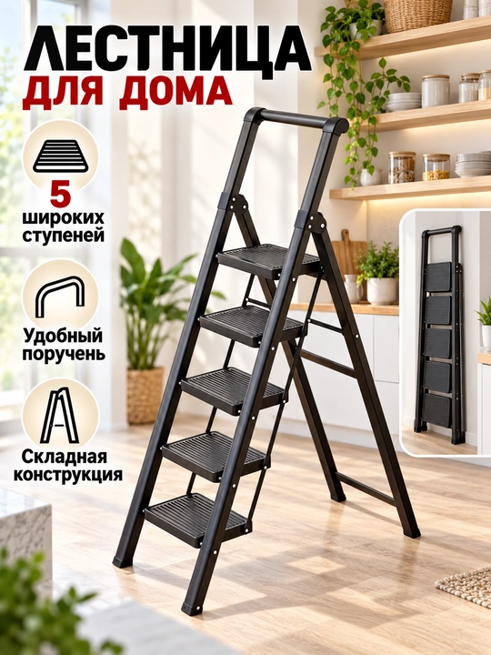 Складная лестница стремянка 4 ступени для дома