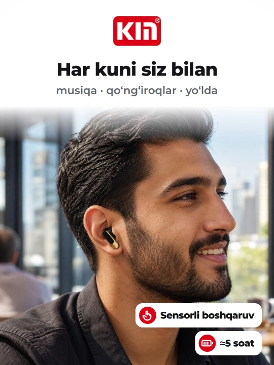 Беспроводные наушники KIN KL95 Bluetooth с микрофоном спорт для телефона