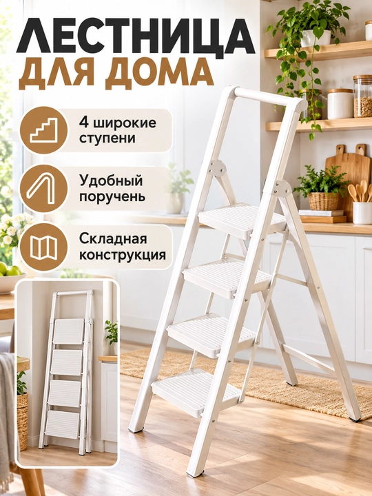 Складная лестница стремянка 4 ступени для дома