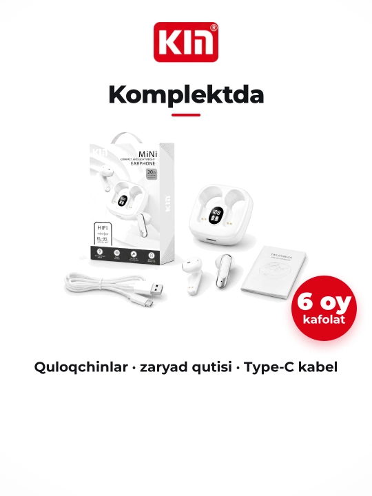 Беспроводные наушники KIN KL95 Bluetooth с микрофоном спорт для телефона