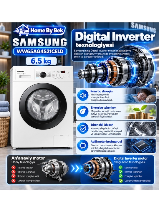 SAMSUNG WW65AG4S21CELD 6.5 kg