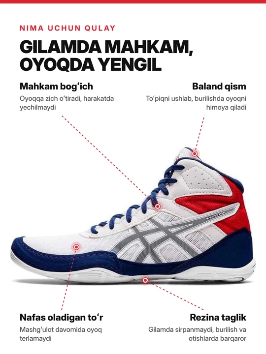 Борцовки ASICS для борьбы и самбо, мужские и детские, 35–44