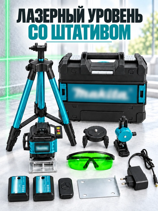 Lazer darajasi 4D-16 / 4 * 360, 1.6 metr shtativ - 