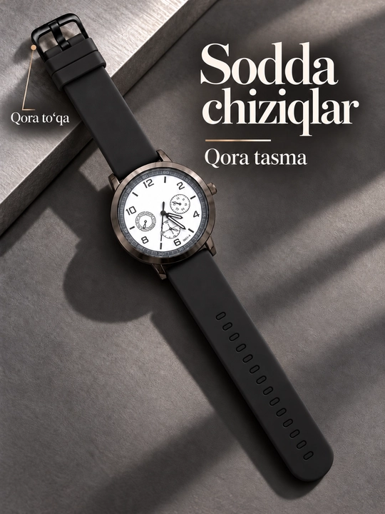 Erkaklar qo‘l soati, arab raqamli