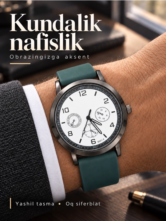 Мужские наручные часы, арабские цифры