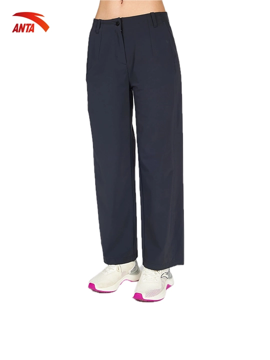 ANTA Women Pants Bar Cold Black sport shimi, qora
