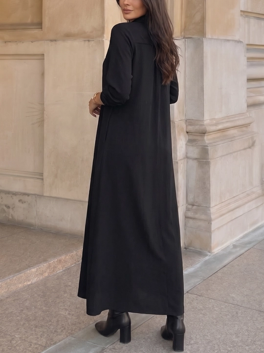 Ayollar uzun ko‘ylak-rubashkasi, maksi, L–5XL - UNCHA STORE