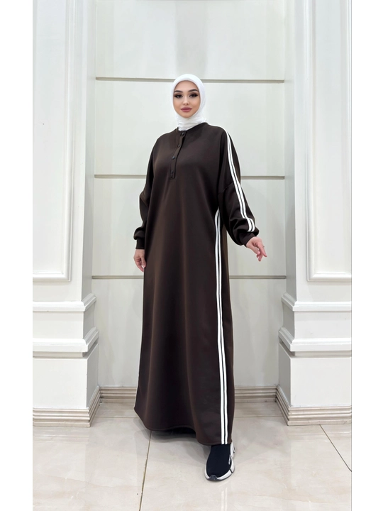 Ayollar abaya ko'ylagi, uzun oversize musulmoncha ko'ylak va namoz libosi, Oysho mato