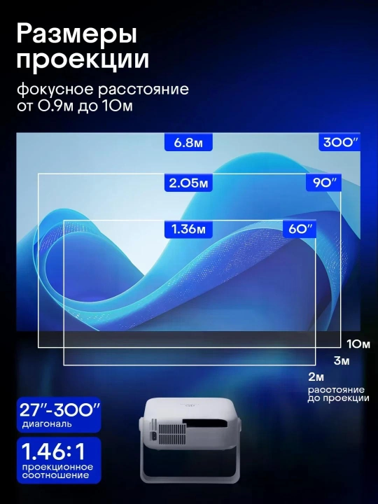 Проектор для фильмов с автофокусом FULL HD