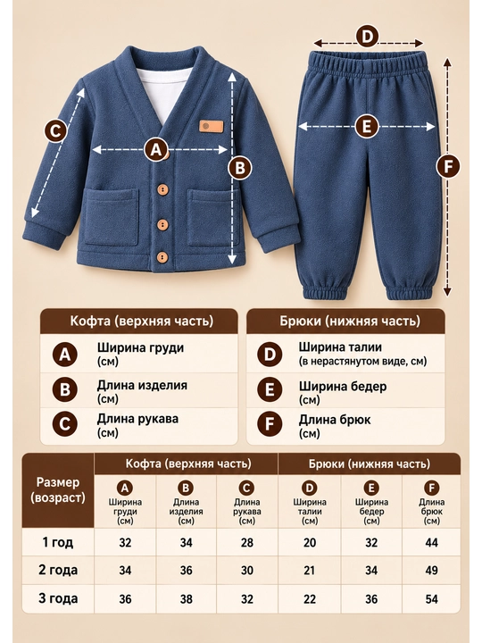 Детский костюм-тройка для мальчиков,кофта, костюмная куртка и брюки. Размеры на 1–2–3 года