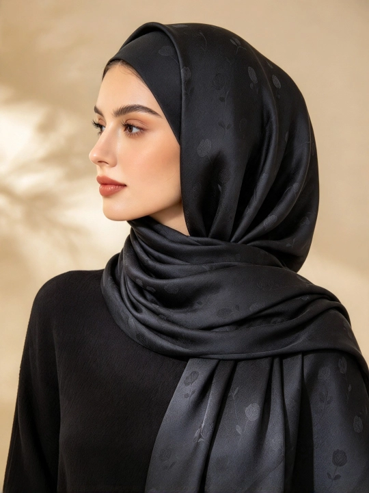 Шелковый платок DIOR, шарф, хиджаб 95х95 см