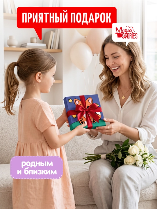 Картина по номерам Magic Stories, раскраска на подрамнике, Лисенок, 15х15