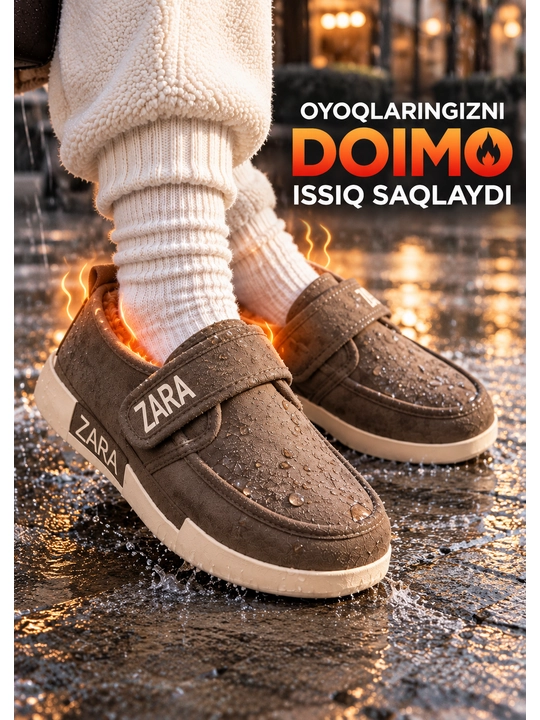 Ayollar uchun mo‘ynali qishki poyabzal