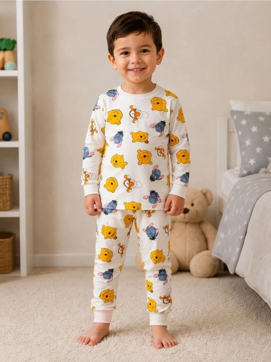 Bolalar pijamasi, qizlar va o'g'il bolalar pijama, paxta matosidan