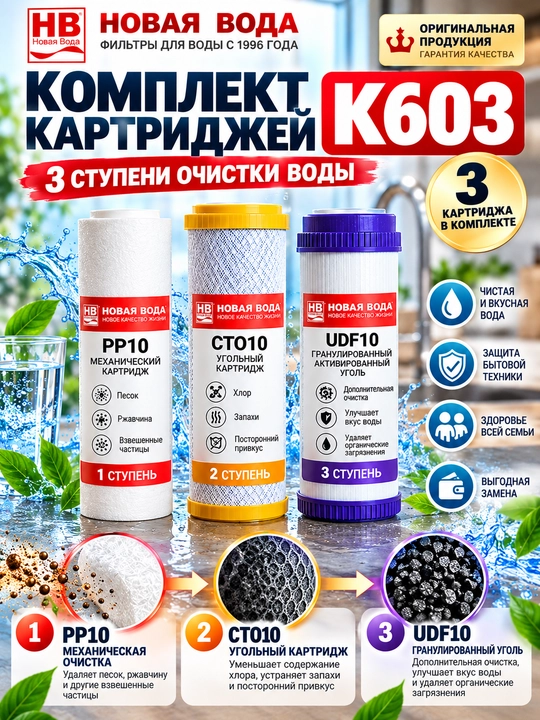 SUV FILTER UCHUN KARTRIJ NABOR PAXTA, KUMIR , TUZ - 