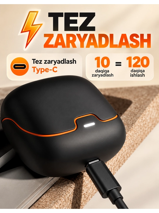 Наушники беспроводные  Bluetooth,TWS-наушники с сенсорным управлением